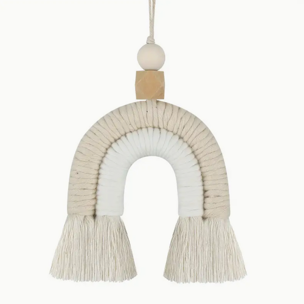 Beige Rainbow Fringe Wall Hanging