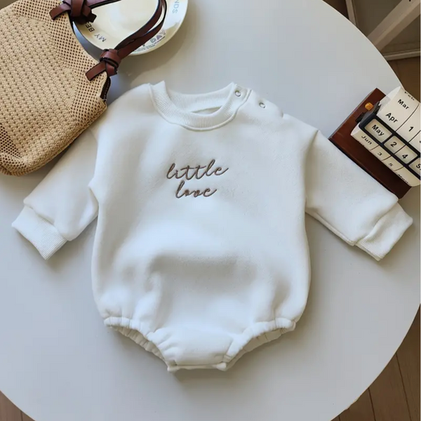 Little Love Embroidered Newborn Long Sleeved Romper