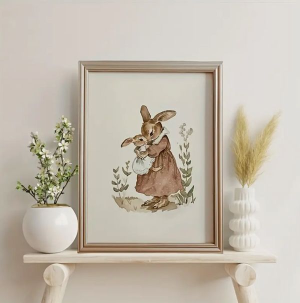 Vintage Peter Rabbit Inspired Nursery Wall Art Print