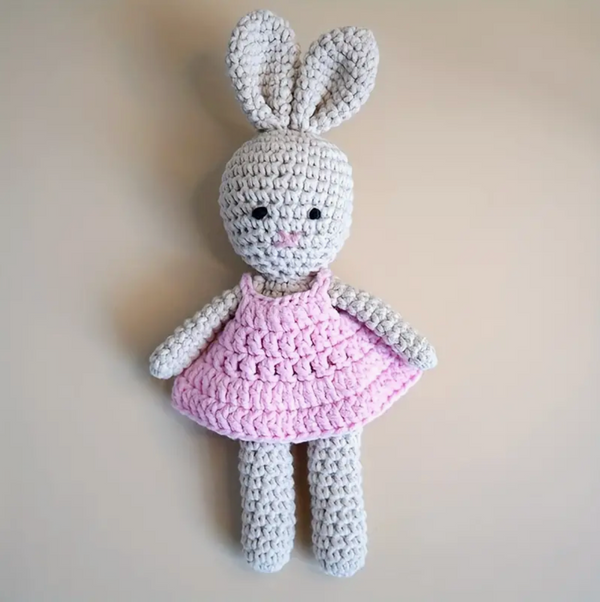 Crochet Girl Baby Bunny Stuffed Baby Comforter